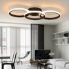 ZMH LED Deckenleuchte Wohnzimmer - Schwarz Deckenlampe Modern Design Schlafzimmerlampe mit 3 Metall Ringe 3000K Warmweiße Küchenlampe 60 * 24cm - 36W Wohnzimmerlampe Esszimmerlampe Flurlampe Bild 3