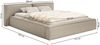 Selsey 'Tilves Low'Polsterbett 140x200 mit Bettkasten und Lattenrost, Chenille, hellgrau Bild 5