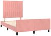 vidaXL Bettgestell ohne Matratze Rosa 120x190 cm Samt 3270595 Bild 2