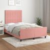 vidaXL Bettgestell ohne Matratze Rosa 120x190 cm Samt 3270595 Bild 1