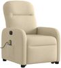 vidaXL Elektrischer Massagesessel mit Aufstehhilfe Creme Stoff 3303010 Bild 4