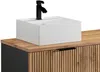 Vente-unique - MADELA Waschbeckenmöbel Holz, Platte SchwarzBeige - B 46 cm x H 57 cm x L 140 cm Bild 5
