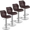 Yaheetech 4er-Set Barhocker mit Fußstütze, Drehbar & Höhenverstellbar, Braun Bild 4