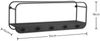 MIRRORS AND MORE 'Liandra' Wandregal mit Garderobe Metall, schwarz, 50x15x18cm Bild 4