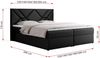 Boxspringbett, Polsterbett mit Multipocket-Matratzen und Topper, dekorativem Kopfteil, zwei Bettkästen - NEOMI - 120 x 200 cm - Schwarz Kunstleder - H3 Bild 5