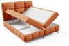 Boxspringbett Schlafzimmerbett CHARLIE 180x200cm Stoff Fibi Apricot Bild 4
