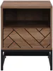 Vente-unique - CARATANA Bedside table Holz, Platte Braun - B 40 cm x H 50 cm x L 40 cm Bild 3