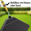 Brixy Sonnenschirmfliesen – Sonnenschirmfuß – Füllbar bis 80 kg – 50 x 50 cm – 4 Stück – Sonnenschirmfliesen für Kreuzfuß – Schwarz Bild 2