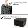 Brixy Sonnenschirmfliesen – Sonnenschirmfuß – Füllbar bis 80 kg – 50 x 50 cm – 4 Stück – Sonnenschirmfliesen für Kreuzfuß – Schwarz Bild 3