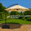 Brixy Sonnenschirmfliesen – Sonnenschirmfuß – Füllbar bis 80 kg – 50 x 50 cm – 4 Stück – Sonnenschirmfliesen für Kreuzfuß – Schwarz Bild 5