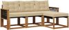 vidaXL Outdoor-Sofagarnitur mit Kissen 4 pcs Natur und Beige 3381873 Bild 2