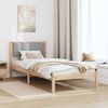 vidaXL Bettrahmen Hellgrau 90 x 190 cm Massives Kiefernholz 878154 Bild 4