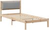 vidaXL Bettrahmen Hellgrau 90 x 190 cm Massives Kiefernholz 878154 Bild 2