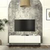 TV-Lowboard Verpsboga langes Gestell 135x32x47 cm Weiß [en. casa] Bild 3