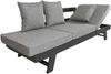 Gartensofa BEN - Alu/Polyester, inkl. Auflagen, Grau | Gartenliege Sonnenliege Bild 3