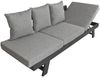 Gartensofa BEN - Alu/Polyester, inkl. Auflagen, Grau | Gartenliege Sonnenliege Bild 4
