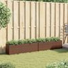 vidaXL Pflanzkübel mit 3 Töpfen 2 Stk. Braun 105x30x32 cm Poly Rattan 3210523 Bild 3