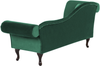 Chaiselongue Samtstoff dunkelgrün linksseitig LATTES Bild 5