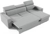 Ecksofa in L-Form NELA, L-förmige Eckcouch mit Schlaffunktion, ausziehbares Sofa, 1 Bettzeugbehälter, verstellbare Kopfstützen, (Monolith 37), 96 x 170 cm Bild 2