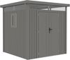 Metall Gerätehaus Modell Style 4,45 m² Alu Grau Bild 3