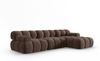 Micadoni Modulares Ecksofa Bellis 4-Sitzer Rechts Samt Bluvel Dunkelbraun Bild 2
