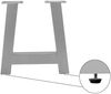 Tischgestell 2er Set Roheisen lackiert 70x10x74 cm silber A-Gestell 77090803 Bild 3