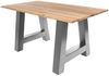 Tischgestell 2er Set Roheisen lackiert 70x10x74 cm silber A-Gestell 77090803 Bild 2