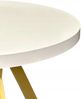 Runder Esstisch Weiß Halbmatt Ausziehbar Ø100/300 cm mit Goldenen Y-Metallbeinen Bild 3