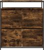 vidaXL Schuhschrank mit Klappen Räuchereiche cm, 112 x 34 x 100 cm Bild 5