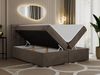 Boxspringbett, Deko Bed mit Matratze und Topper - SUSAN - 140x200cm - Braun Velours - H3 Bild 2