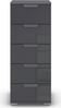 rauch Aditio Box, Kommode, 5 Schubladen, mit Glasfront, mit Softclose-Funktion, Farbe Grau metallic, BxHxT 40x100x42cm Bild 2