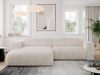 Ecksofa PASADENA, freistehendes Ecksofa, breite Armlehnen, Federsitz - links - Beige Cord Bild 2