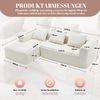 LVHOM Ecksofa Modulares Chaiselongue-Sofa-Set(Polsterliege+Doppelsofa), separat kann, mehr-in-1 Design,Kombinierbar zu L-Form, U-Form, Bett, Ecksofa, Loungesofa, Polsterecke, Schlafsofa Bild 2