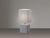 LED Tischleuchte mit Keramik & Stoff Lampenschirm Grau, Höhe 29cm Bild 3
