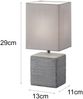 LED Tischleuchte mit Keramik & Stoff Lampenschirm Grau, Höhe 29cm Bild 4