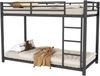 Metall-Etagenbett 90x200 für Kinder, platzsparendes Hochbett mit Sicherheitsgeländer, stabiles Eisenbett, klassisches Kinderbett Design Bild 5