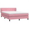vidaXL Boxspringbett mit Matratze Rosa 160x220 cm Samt 3317576 Bild 4