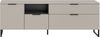 TV Lowboard B/H/T: 64x185x41 cm in Kaschmir Nachbildung und schwarz Bild 2