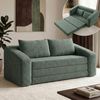 skølm 'Fjäll' Schlafsofa 2 Sitzer mit 2 Kissen, dunkelgrün, Teddy-Bouclé Sofa ausklappbar, mit Liegefunktion, vakuumverpackt ohne Aufbau Bild 1