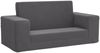 vidaXL Kinder-Schlafsofa 2-Sitzer Anthrazit Weicher Plüsch 357030 Bild 2