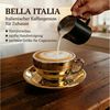 MUVELL Cappuccinotasse 6er Cappuccino-Set "FLORENZ" Tasse 200ml + Untertasse, gold, 6-tlg, Keramik, 200 ml robust Bild 4