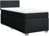 vidaXL Boxspringbett mit Matratze Schwarz 100x200 cm Stoff 3288094 Bild 3