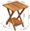 Spetebo Beistelltisch Akazie Beistelltisch geölt für Außen - 35x35 cm (Anzahl, 1-St, Stück), Reines Naturprodukt Bild 4