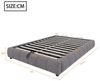 Merax Polsterbett (Doppelbett mit Metallrahmen und Samtstoff, 1-tlg), Hydraulisches Stauraumbett 140x200cm mit LED-Lichtleiste,ohne Kopfteil Bild 4