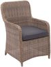 Poly-Rattan Garnitur HWC-E98, Sitzgruppe Balkon-/Garten-/Lounge-Set, Spun Poly halbrundes Rattan MVG beige Kissen grau Bild 2