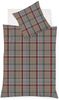 Fleuresse Lech Edelflanell Bettwäsche 135x200 Karo beige rot grau 604385-04 Bild 3