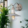 Wandleuchte, IP44, Landhausstil, weiß, gold, H 25,6cm Bild 2