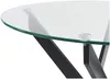 Vente-unique - COSIMA Esstisch Glas TransparentSchwarz - B 90 cm x H 77 cm x L 90 cm Bild 3