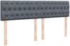 vidaXL Boxspringbett mit Matratze Dunkelgrau 180x200 cm Samt 3287813 Bild 5