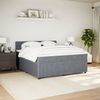vidaXL Boxspringbett mit Matratze Dunkelgrau 180x200 cm Samt 3287813 Bild 3